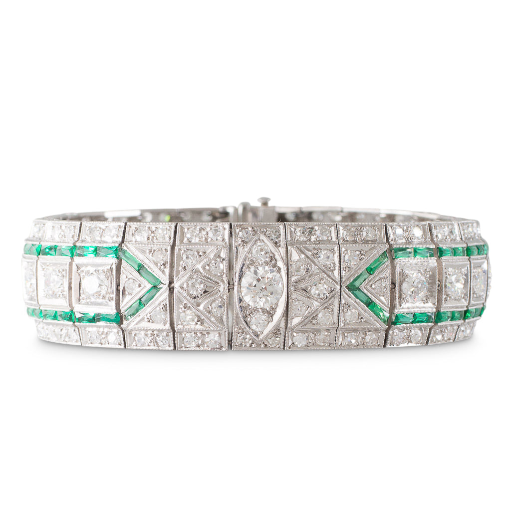 Antique Art Deco Platinum and Diamond Bracelet – Guy Edward Family Jewelers