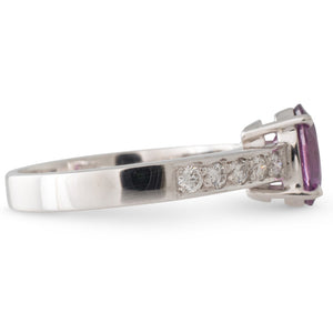 Unheated Sapphire and Diamond Ring