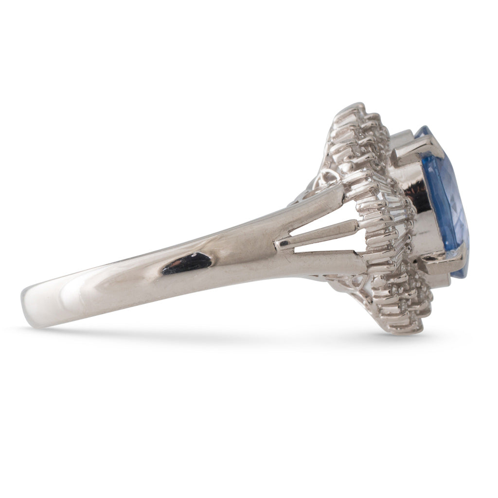 3.07ct Oval Sapphire Diamond Ring