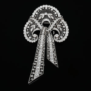 Elaborate Antique Diamond Brooch