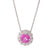 Pink Sapphire Cluster Pendant