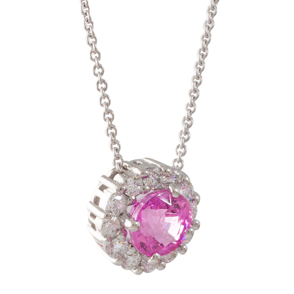 Pink Sapphire Cluster Pendant