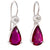 Unheated Ruby & Diamond Earrings