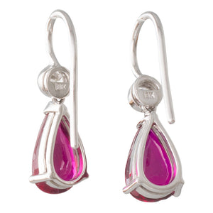 Unheated Ruby & Diamond Earrings