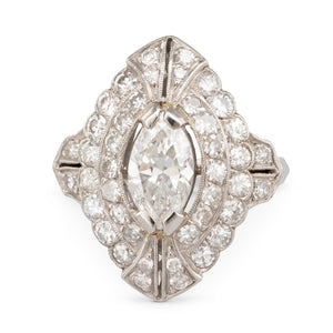 A Marquise Diamond Ring