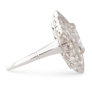 A Marquise Diamond Ring
