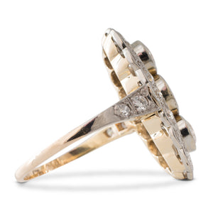 Art Deco Three Stone Diamond Ring