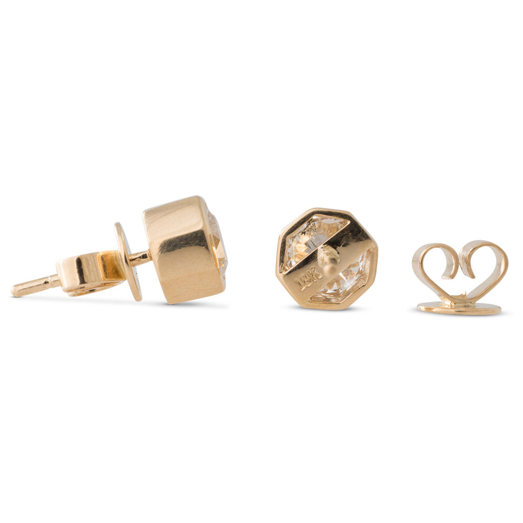 Octagonal Diamond Studs 2.10ct