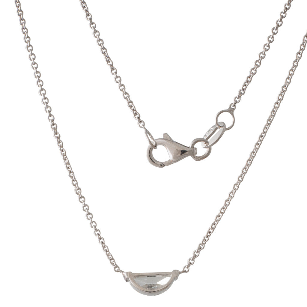 Half Moon Floating Diamond Pendant