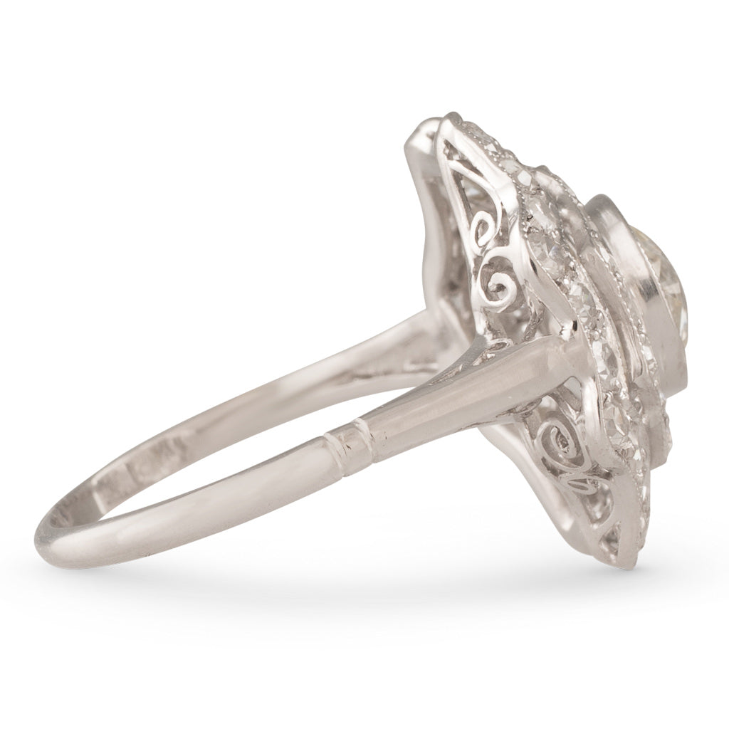 Diamond Snowflake Cluster Ring