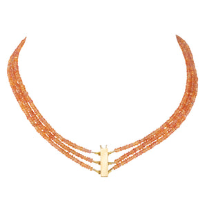 Triple Orange Sapphire Strand