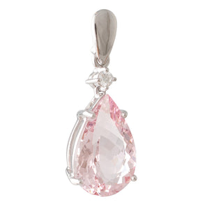 Morganite and Diamond Pendant