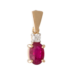 Ruby and Diamond Pendant