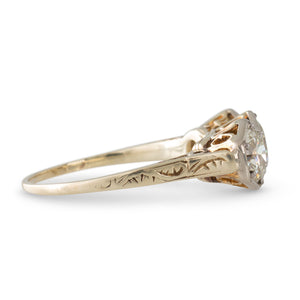 Three Stone Yellow Diamond Ring