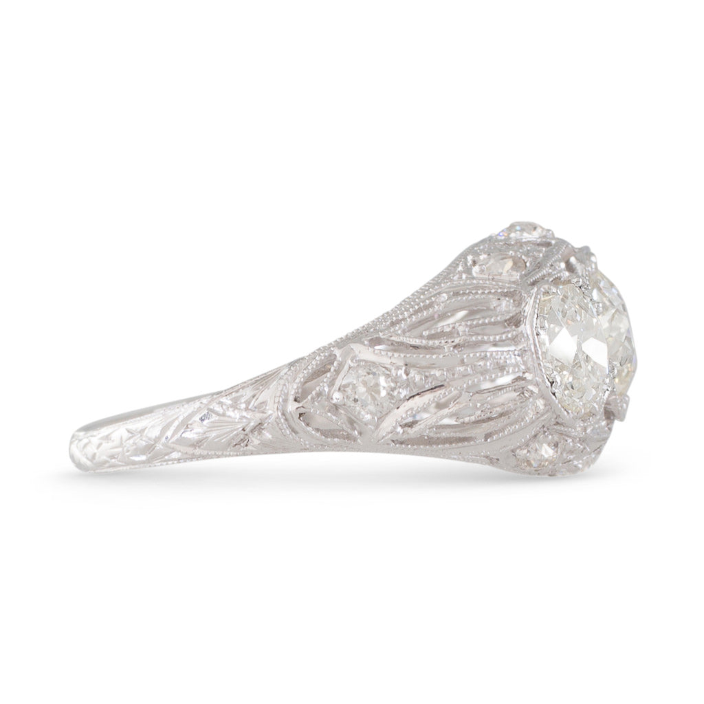 Art Deco Filigree Diamond Ring Rutherford