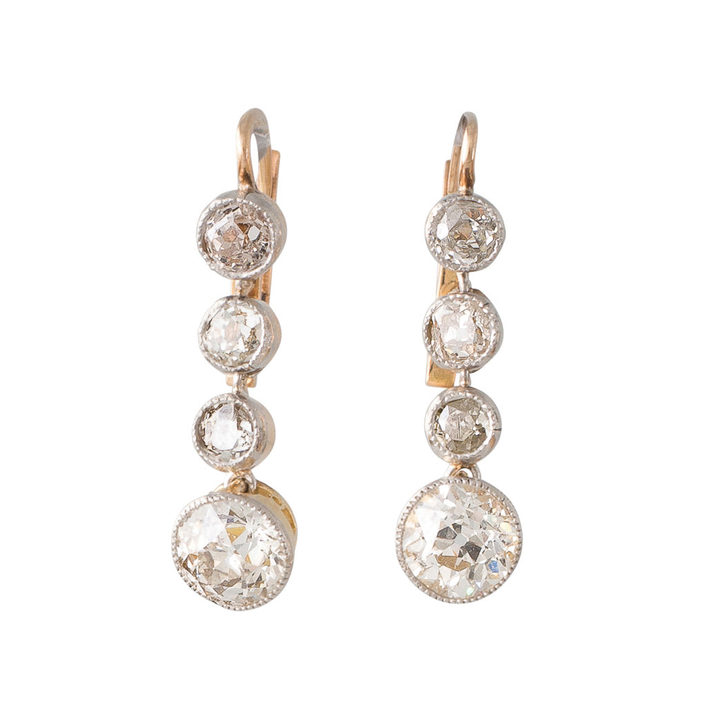 Antique Diamond Drop Earrings