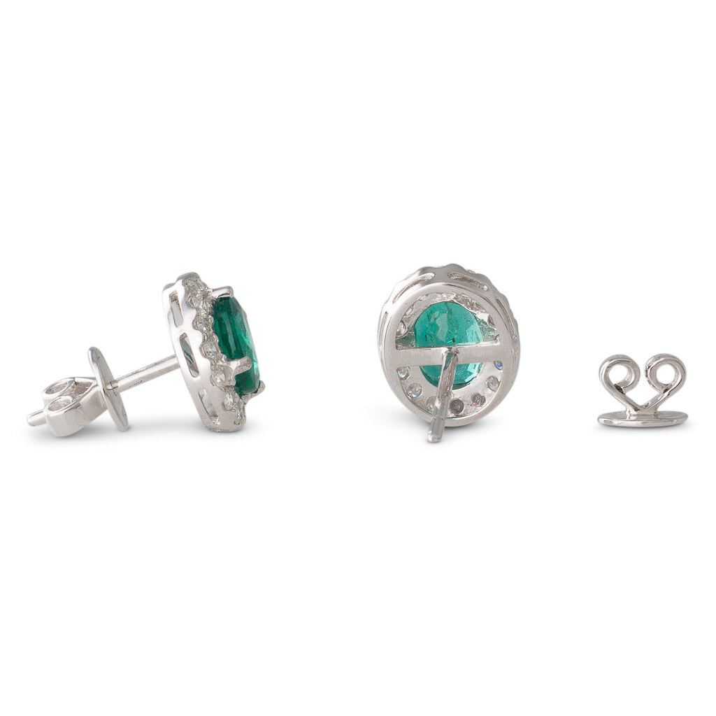 Emerald and Diamond Earrings