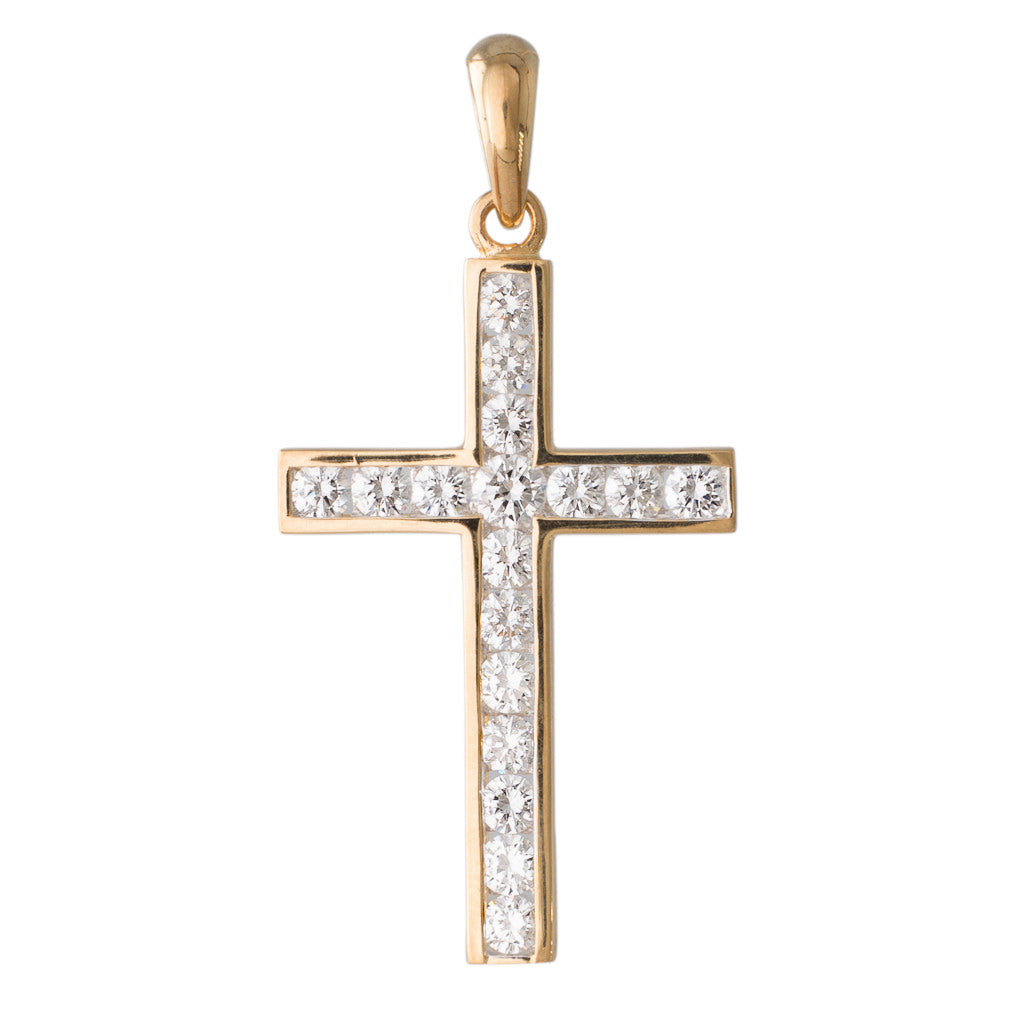 Cross Pendant with Diamonds