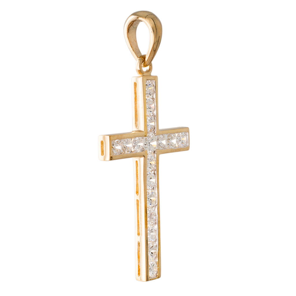 Cross Pendant with Diamonds