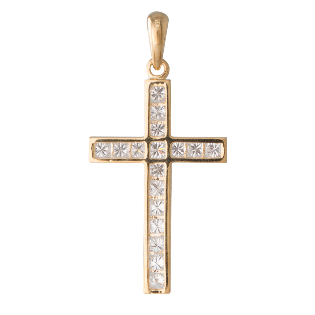 Cross Pendant with Diamonds