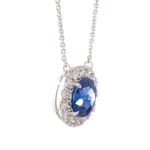 Sapphire & Diamond Cluster Pendant