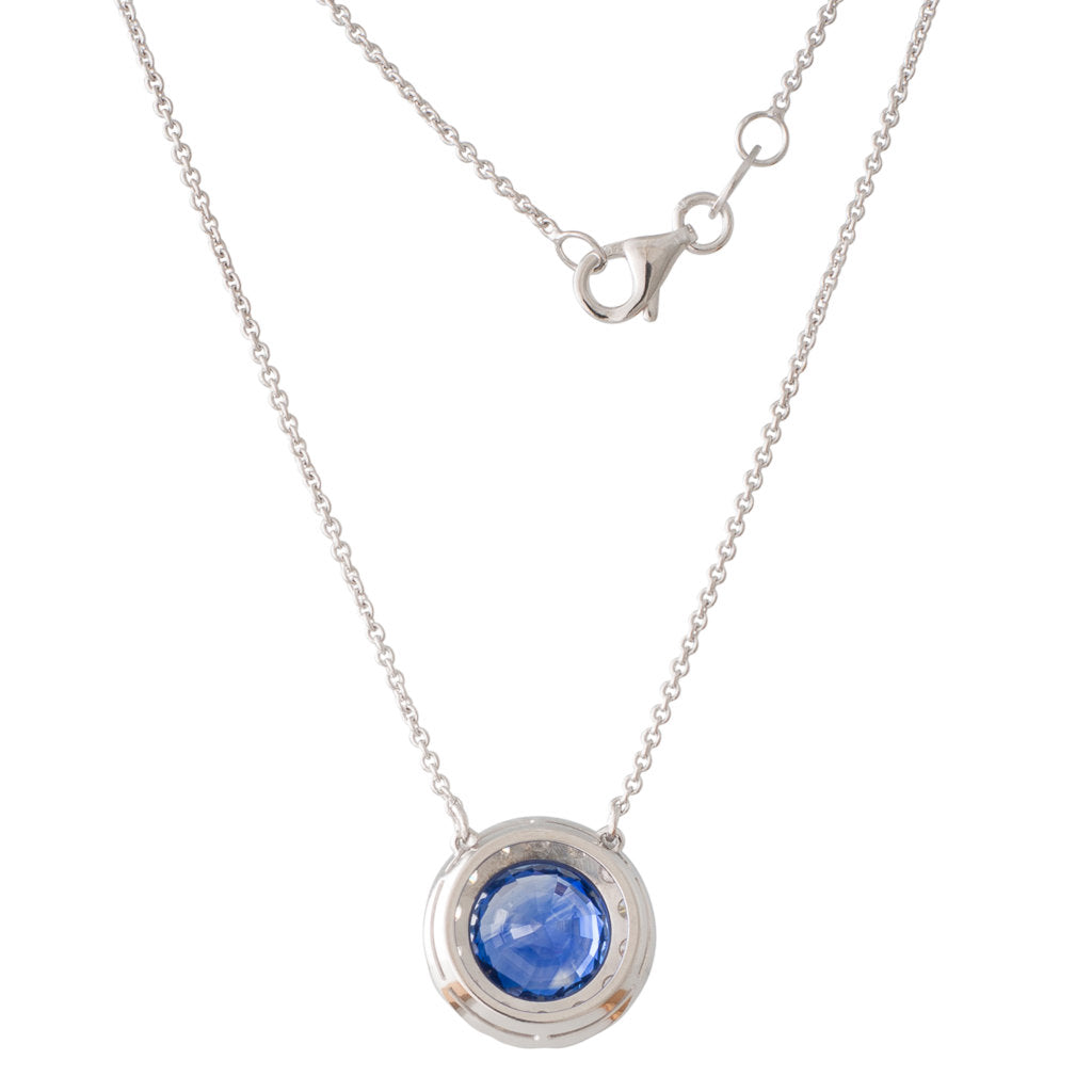 Sapphire & Diamond Cluster Pendant