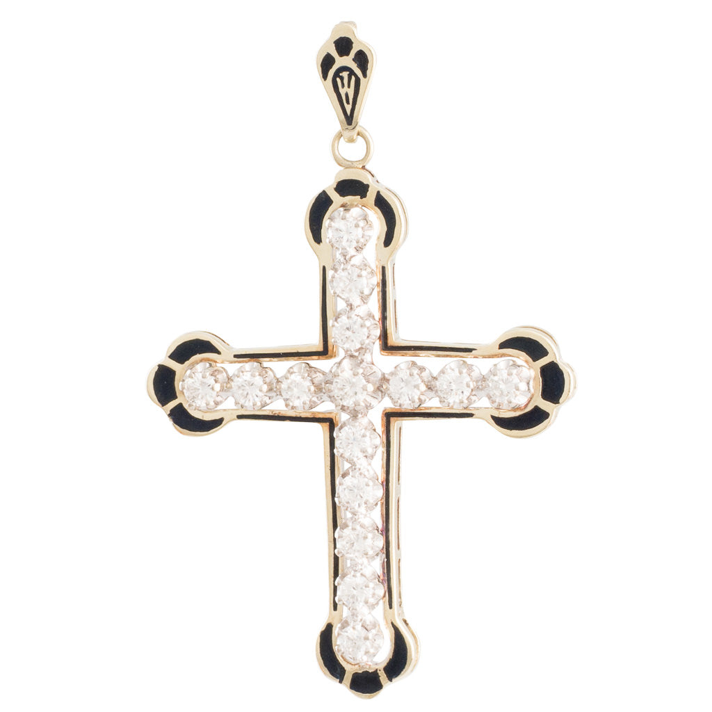 Diamond & Enamel Cross