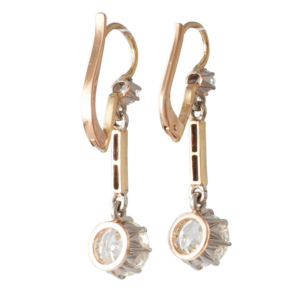 Antique Diamond Drop Earrings