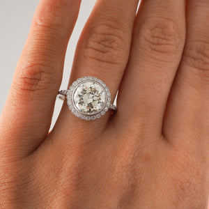 3.18ct Diamond Halo Ring