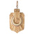 Antique Gold Shield Pendant