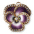 Purple Pansy Brooch