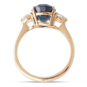 Sapphire & Diamond Three Stone Ring