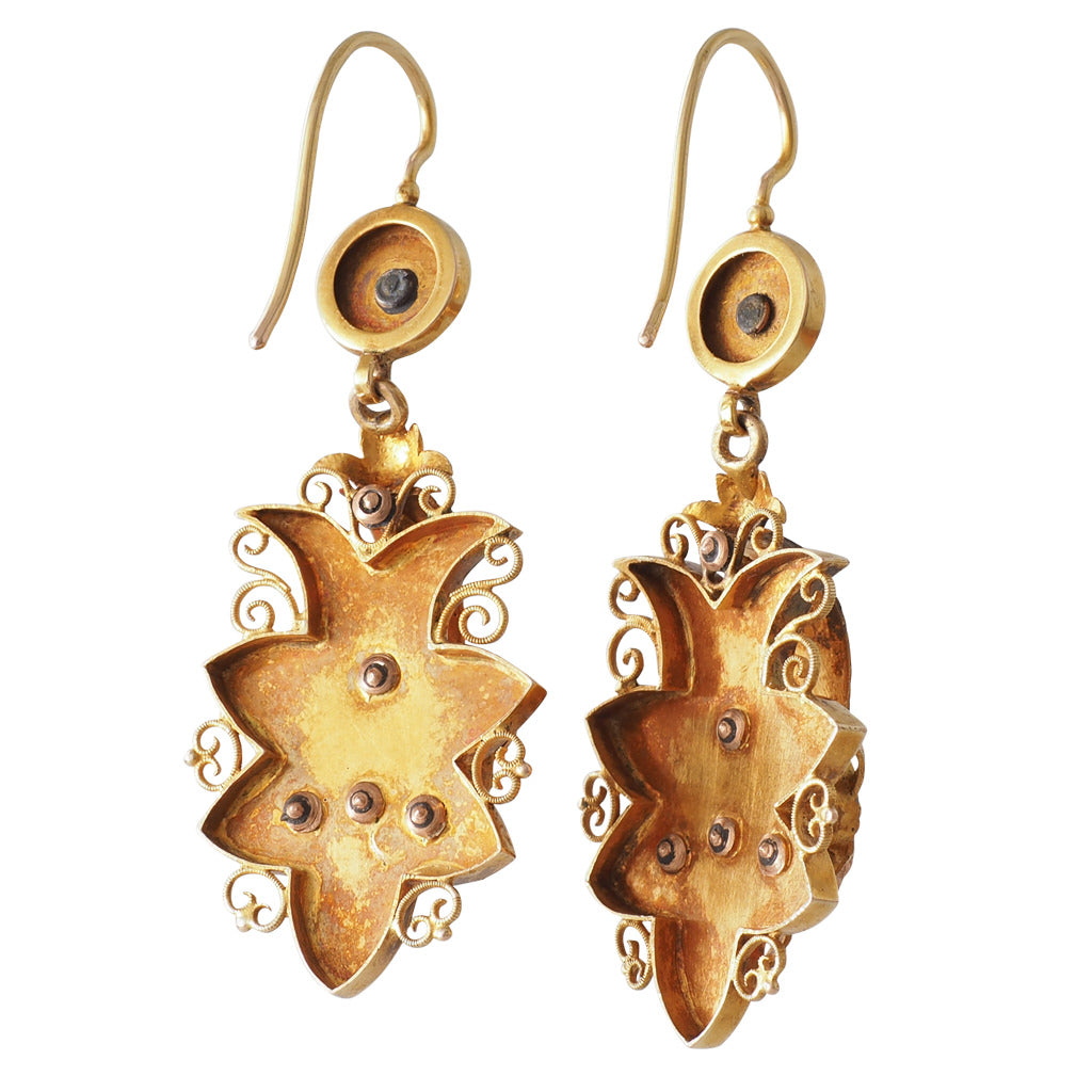 Gold Victorian Earrings