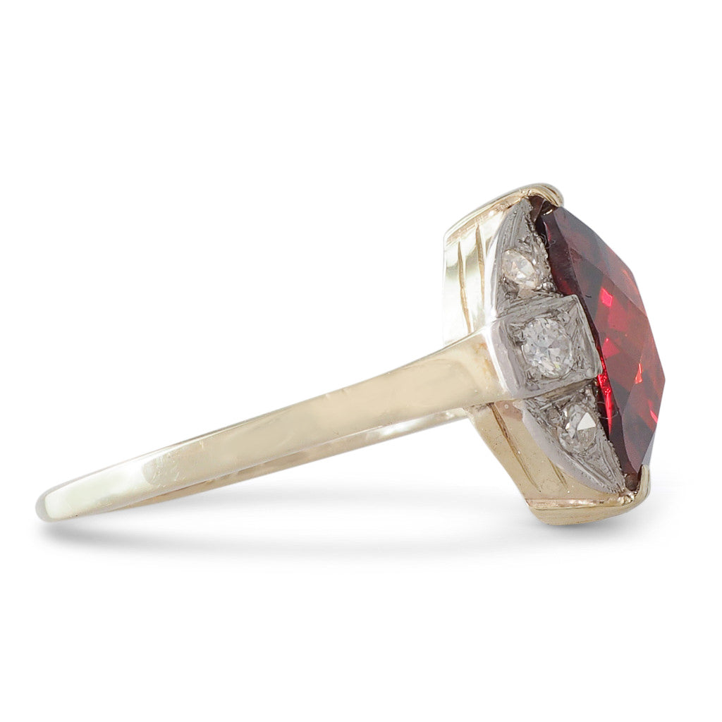 Garnet and Diamond Ring