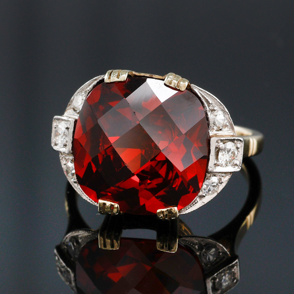 Garnet and Diamond Ring