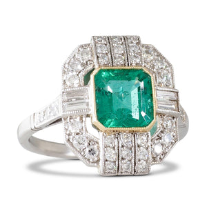 Emerald and Diamond Ring