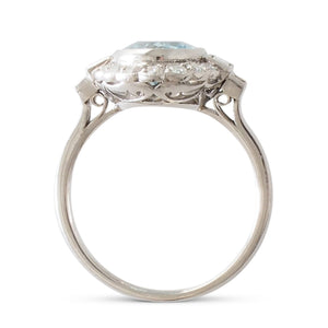 Aquamarine and Diamond Ring