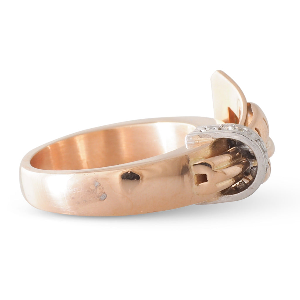 Retro Gold and Diamond Ring