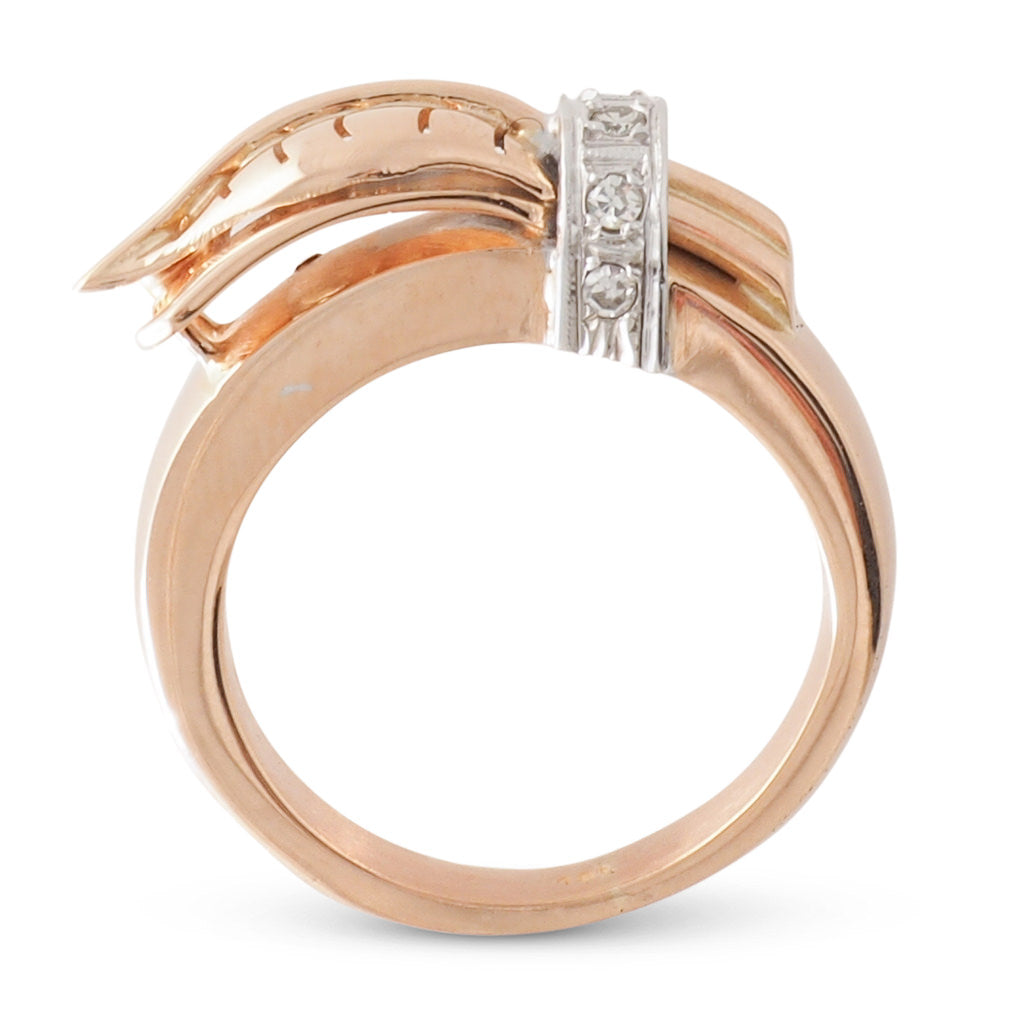 Retro Gold and Diamond Ring