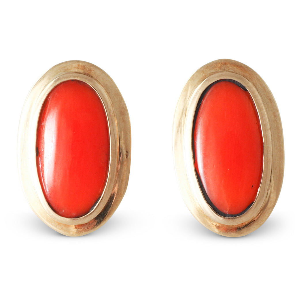 Coral Stud Earrings