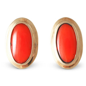 Coral Stud Earrings