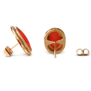 Coral Stud Earrings