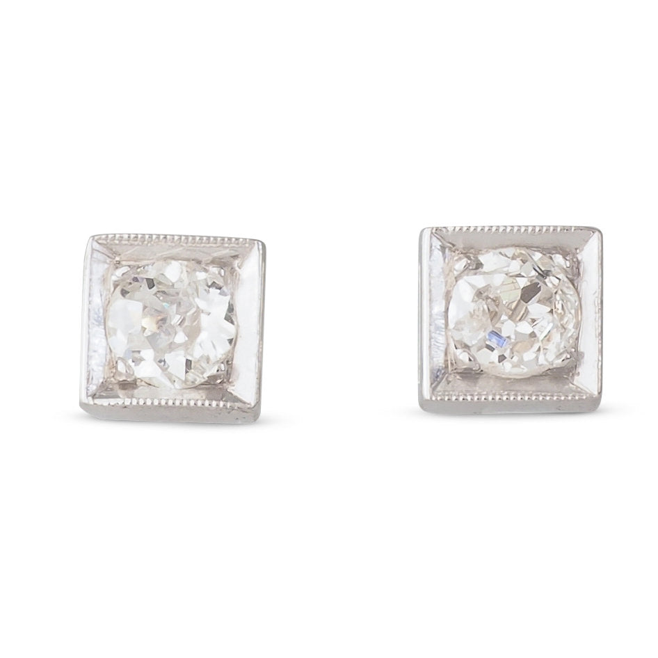 Old Cut Diamond Studs