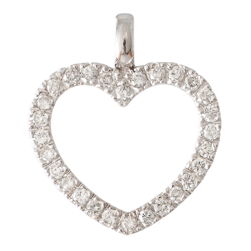 Heart Shaped Diamond Pendant