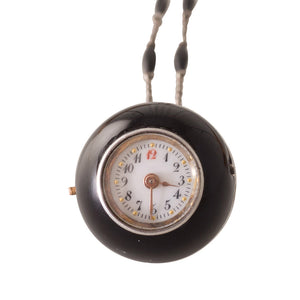 Black Enamel Pendant Watch