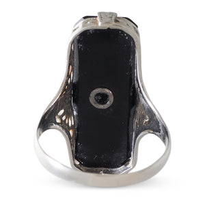 Art Deco Onyx & Diamond Ring