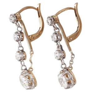 Antique Diamond Drop Earrings