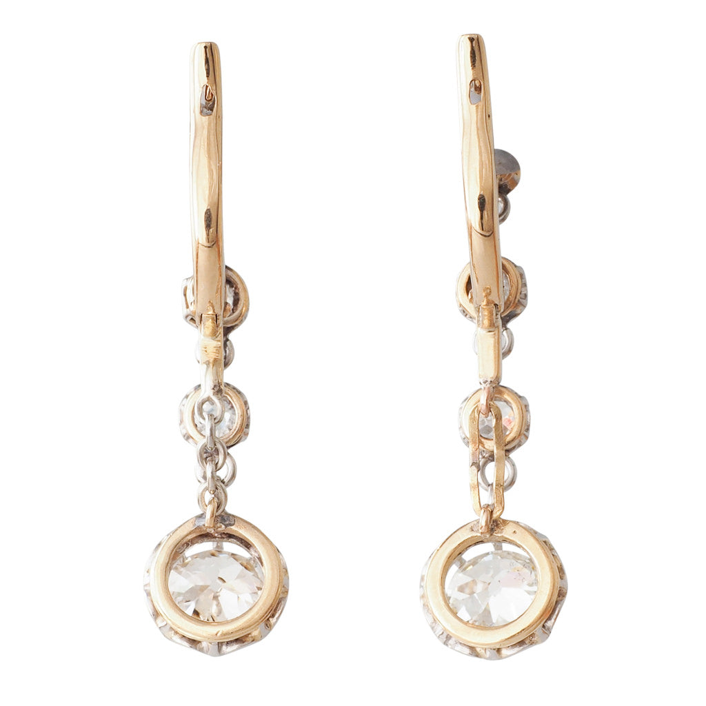 Antique Diamond Drop Earrings