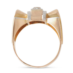 French Retro Diamond Bow Ring