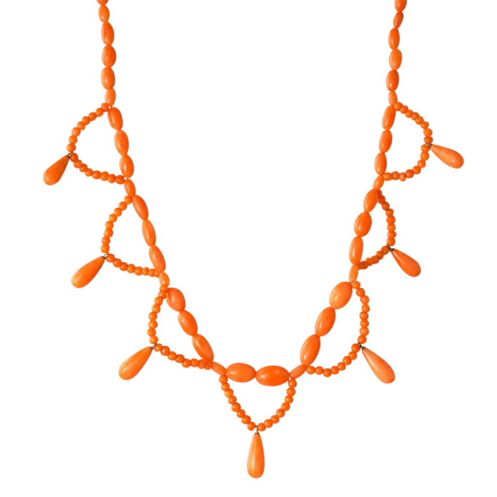 Fancy Coral Bead Necklet